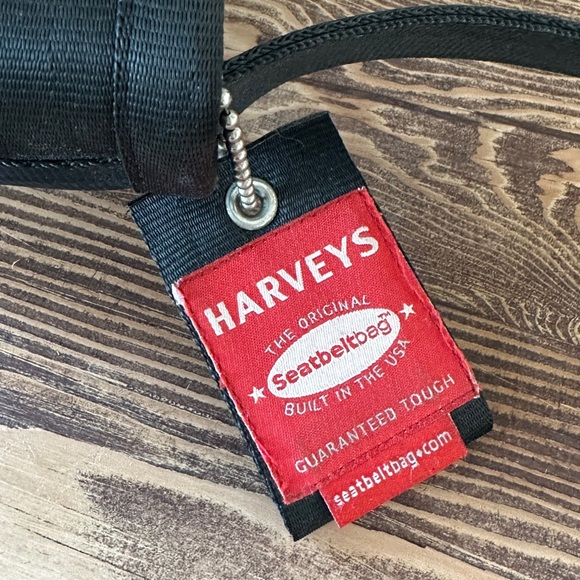 Harveys Seatbelt Bag Black Woven Shoulder Purse Small Handbags - Picture 6 of 8